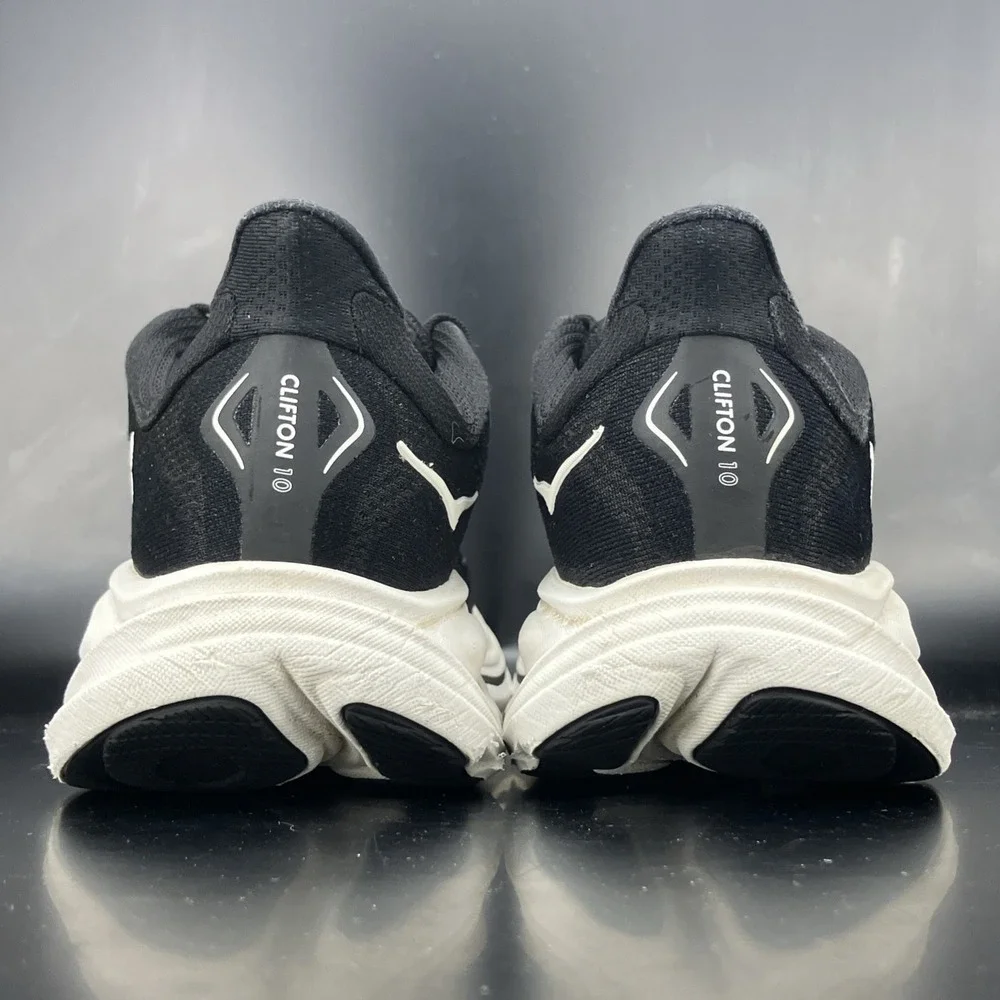 Hoka One One Clifton 10 Wide - Women's Size 7D 'Black/White' (1162050 BWHT)